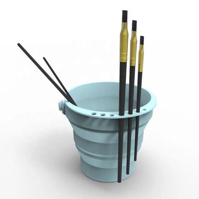 Un buon prezzo. Secchio a perfetta tenuta del pennello del silicone, silicone inoffensivo Pen Wash Folding Bucket in linea