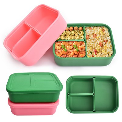 Un buon prezzo. Contenitori inoffensivi infrangibili del pranzo del silicone, scatola di stoccaggio Microwaveable del silicone in linea