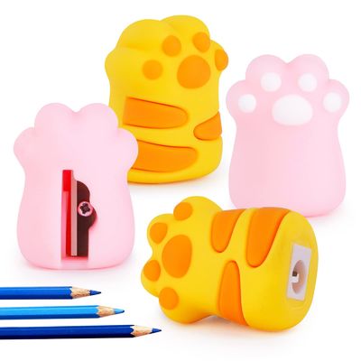 Un buon prezzo. Manuale per affilare le matite con le zampe di gatto Regalo Mini Papeterie In Silicone Per Bambini Kawaii Servizi di ufficio scolastici in linea