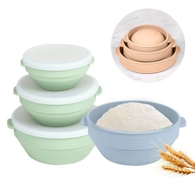 Un buon prezzo. Upgraded Silicone Sourdough Bread Proofing Basket With Handles - Reinforced Rim Support, 9 Inch Round Foldable Bowls For Sourdough Bread Baking, Oven & Dishwasher Safe-BPA Free in linea
