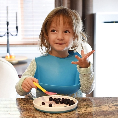 Un buon prezzo. Busbana francese inodora non tossica del bambino del silicone, collettore infrangibile della busbana francese del silicone in linea