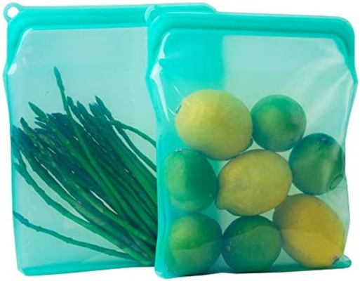 Un buon prezzo. Riutilizzabile 100% Silicone Sacchetti per la conservazione del cibo Sacchetti per gli snack per panini Nuova generazione Contenitore a cerniera per zuppa e avanzi in linea