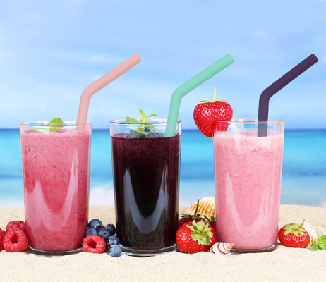 Prodotto libero Straw Reusable With Cleaning Brushes della cucina del silicone di BPA