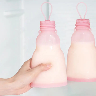 Un buon prezzo. Borse portatili del latte materno del silicone, contenitori di stoccaggio lavabili del latte materno del silicone in linea