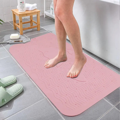 Non doccia lavabile Mat Odorless Nontoxic BPA del silicone di slittamento libero