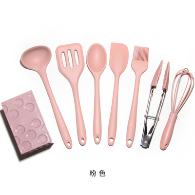 Un buon prezzo. 8pcs Mini Kid Silicone utensili da cucina Set lavastoviglie Sicuro Spatula Set con Spatula cucchiaio Tong spazzola Whisk Tong in linea