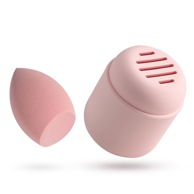 Lavabile respirabile Silicone Makeup Sponge Holder Beauty Sponge Blender Travel Case