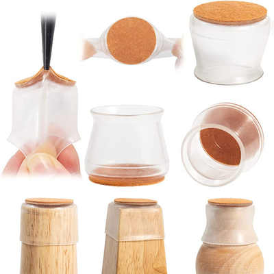 Poltrone in silicone per gambe Protezioni per pavimenti Mobili in feltro in silicone Pad per gambe Tappi per pavimenti in legno