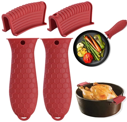 Porta maniglia di silicone resistente al calore maniglie di ferro fuso maniglie coperture di presa per la padella