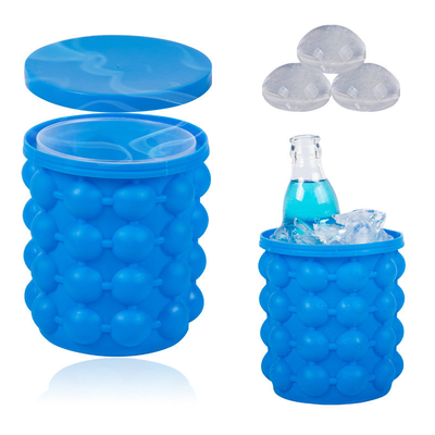 Acqua di ghiaccio silicone secchio di ghiaccio tazza di ghiaccio con coperchio facile rilasciatore Ice Cube muffa Ice Trays Ice Cube Maker per cocktail Whiskey bevande