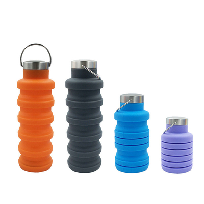 Un buon prezzo. Bottiglia d'acqua pieghevole riutilizzabile senza BPA Bottiglie d'acqua pieghevoli in silicone per viaggiare palestra campeggio escursioni in linea