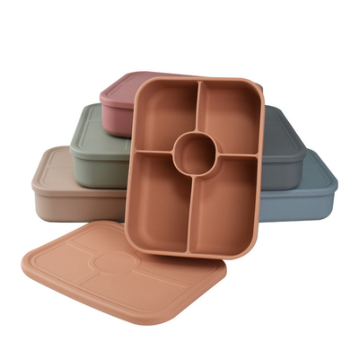 Un buon prezzo. Contenitore da pranzo in silicone con coperchio impermeabile, scatola bento in silicone scatola da pranzo a microonde per picnic di lavoro in linea