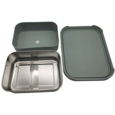 Un buon prezzo. Scatola da pranzo in acciaio inossidabile, scatola da pranzo in acciaio inossidabile, contenitore alimentare, scatola da pranzo in acciaio inossidabile con coperchio in silicone in linea