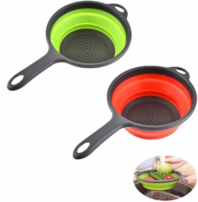 Lavatrice di pasta in silicone colander pieghevole strato di seta utensili da cucina in silicone risparmio di spazio strato pieghevole colander
