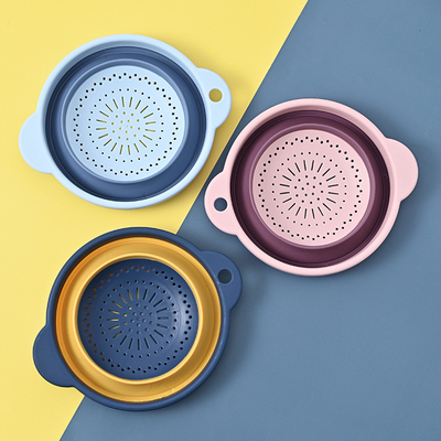 Colander pieghevole set di 3 resistente al calore lavaggio e drenaggio di verdure frutta pasta perfetto per allenatore di cucina