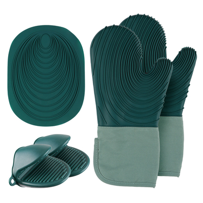 Un buon prezzo. Forno in silicone Manette a coppia Guanti da barbecue Guanti da griglia in silicone resistenti al calore Apparecchi da cucina in silicone Guanti da forno in linea
