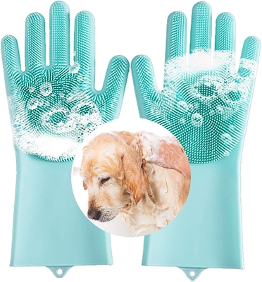Un buon prezzo. Magico lavastoviglie in silicone 2 in 1 Guanti in gomma riutilizzabili Strumento da cucina resistente al calore per la spazzola per animali domestici in linea