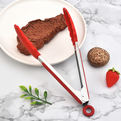 Pieghe da cucina in silicone con punte in silicone Set di 3 Pieghe resistenti al calore Strumenti per servire il cibo 7 pollici 9 pollici 12 pollici