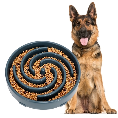 Cani da cucina con alimentatore lento per cani di grandi dimensioni Anti-sciocco Cani da cucina con alimentatore lento Puzzle Bowl Pet Slow Eating Interactive Bloat Stop
