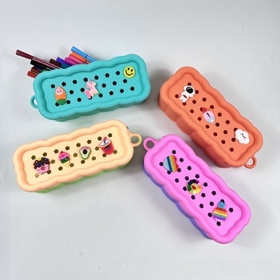 Un buon prezzo. Cassa a matita in silicone per lo stile fai da te Borsa a matita carina per gli studenti in linea