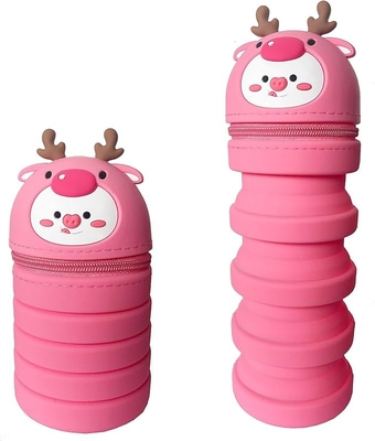 Casella di matita di silicone pieghevole facile da pulire
