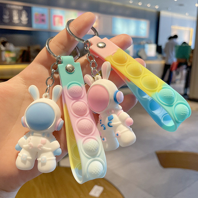 Cartone animato Astronauta chiaviera Cute chiaviere per le chiavi dell'auto Borsa Zaino Bambini regalo