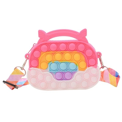 Un buon prezzo. Borsa da mano per bambini borsa da moneta di silicone borsa da bagno borsa da compleanno per bambine matita matita cassa trucco borsa in linea