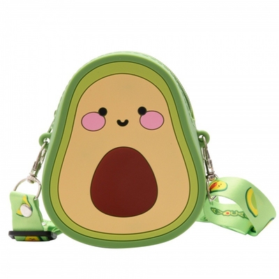 Un buon prezzo. Cartoni animati Avocado Silicone Monete Portafogli Carino Borsa Auricolare Borsa trucco E Accessoio Capelli Borsa Divertente Giocattolo Borsa Spalla in linea