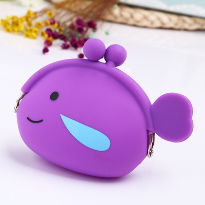Un buon prezzo. Cartoon Animal Silicone Pesce Monete Portafogli Borsa Auricolare Borsa Per Premi Scolastici Regali Portafoglio Borsa Natale Regalo di compleanno in linea