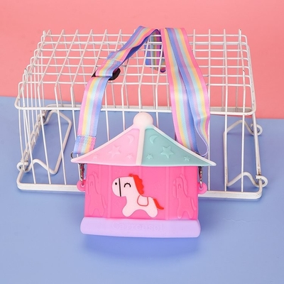 Un buon prezzo. Carousel Kid CrossBody Shoulder Bag BPA Free Silicone Cassa matita per carta e trucco Organizzazione forniture scolastiche in linea