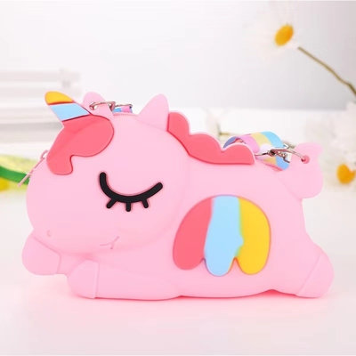 Un buon prezzo. Borsa regalo di compleanno giocattolo studenti bambini regalo borsa crossbody kawaii borsa spalla carina animale borsa trucco silicone in linea