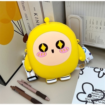 Cartone animato Cassa di matita di silicone Portafoglio di monete Borsa Crossbody Borsa spalla Borsa da mano per bambini Borsa di monete Per il regalo di compleanno di una bambina