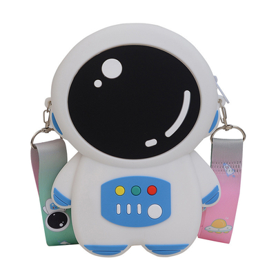 Un buon prezzo. Astronauta Sacchetto di matita di silicone Bpa gratuito per la scrittura Immagazzinamento forniture scolastiche Cassa matita cartone animato Borsa di trucco per bambini in linea