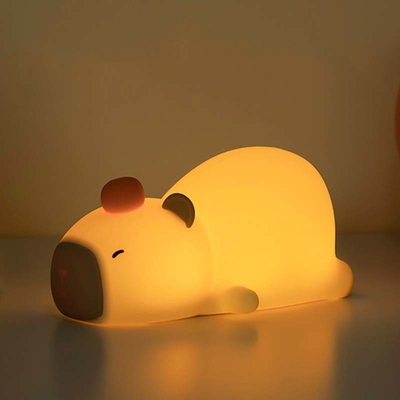 Capybara luce notturna per bambini Animali lampada notturna in silicone USB controllo tocco ricaricabile con timer dimmabile lampada da letto
