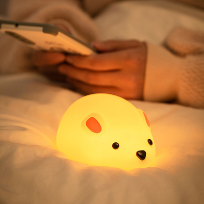 Un buon prezzo. Mouse Luce notturna per bambini Ricaricabile LED Bambini Lampada Timer Lampada da letto Decorazione Bambino Asilo Allattamento al seno NightLight in linea