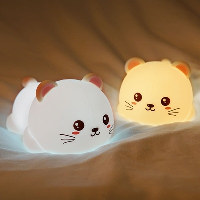 Un buon prezzo. Luce notturna per bambini luce notturna da cucciolo di silicone con 2 livelli di luminosità 7 colori Kawaii Lampada a contatto per camera da letto in linea