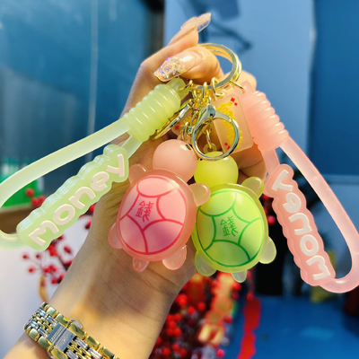 Cartoon Keychain Star Car Key Ring Demon Rabbit Charm Bag Accessori per donne