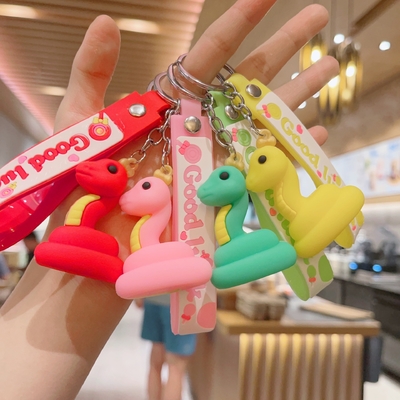 Adorable cartone animato chiaviera di silicone carino Kawaii Anime Cool chiaviere per zaini Spazio chiaviera regalo di compleanno di Natale