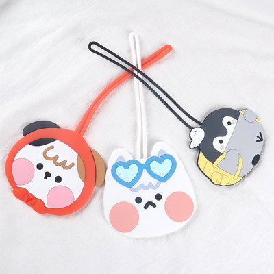 Un buon prezzo. Disegno animato per animali Etichette di bagagli in silicone Etichette personalizzate di viaggio Etichette di nome Titolari di carte in linea