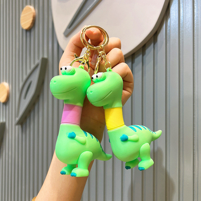 Regalo dell'anno Animali senza sapore silicone in acciaio inossidabile pendente portachiavi con disegno animato