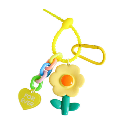 Un buon prezzo. Fiore cartone animato silicone pendente portachiavi incantesimi pendente chiavi per borsa da mano in linea