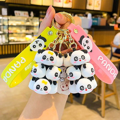 Un buon prezzo. 2 pcs Panda bianco nero e porcellino rosa Portachiavi per donne Bambini Kawaii Zaini in linea