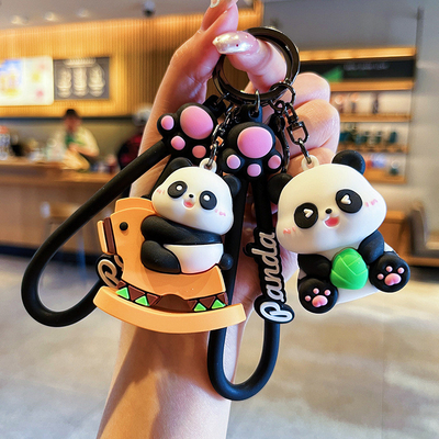 30g Leggero Cartoon Carino Panda Portachiavi Pendente per Borse per Bambini Regali di Natale