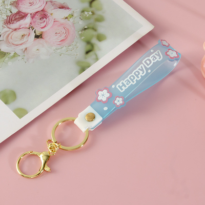 Portachiavi in silicone luminescente personalizzati per bracciali per chiavi o portafogli