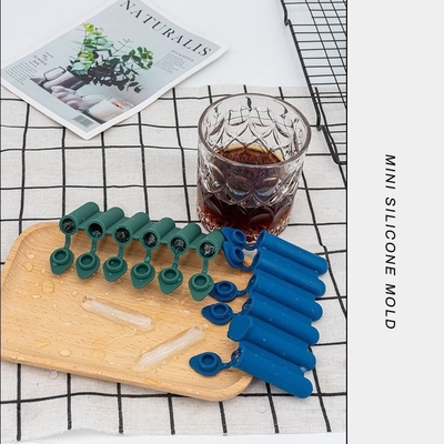 Easy Release Blu Silicone Mini Ice Cube Trays 6 Stampi a cavità per raffreddare il whisky Cocktail Accessoiri da cucina impilabili