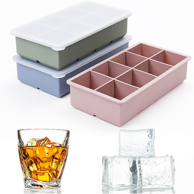 Facile da pulire Piatto di ghiaccio in silicone rosa Capo antiperdita Libero BPA Grande dimensione Ideale per cocktail Whiskey cibo per bambini