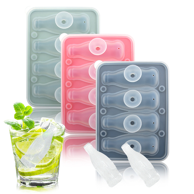 Un buon prezzo. Piatti di cubo di ghiaccio in silicone 3 pacchetti - Forme di cubo di ghiaccio in silicone di grandi dimensioni con tappo a prova di perdite piatto di cubo di ghiaccio quadrato rimovibile e libero da BPA per cocktail, whisky, ghiaccio flessibile impilabile in linea
