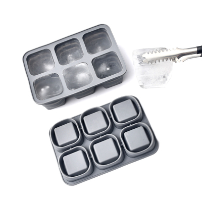Un buon prezzo. Piatti pieghevoli per cubetti di ghiaccio 2 pacchetti di silicone pieghevoli Forme di cubetti di ghiaccio di grandi dimensioni con coperchio e fondo morbido per un facile rilascio in linea