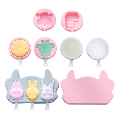 Un buon prezzo. Stampi di ghiacciole di silicone, mini stampi di ghiacciole per bambini Forme carine per bambini Stampi di ghiacciole di silicone senza BPA Moffa di gelato riutilizzabile in linea