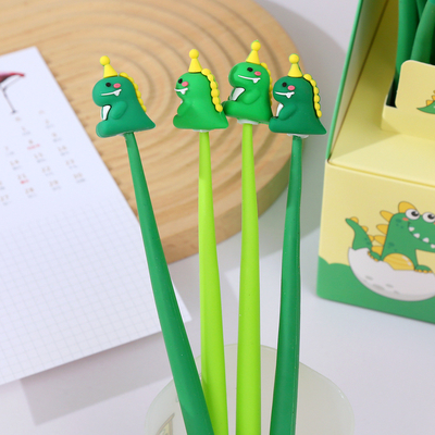 Cute Dinosaur Black Ink Pen,Cartoon Fun Kawaii Writing Gel Pen For Kids For Office School Supplies,16pcs Set (Cute Dinosaur)